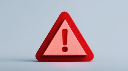 A red triangle with an exclamation mark represents a safety alert, warning of risk and the need for immediate attention.
