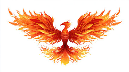 Phoenix illustration with transparent background
