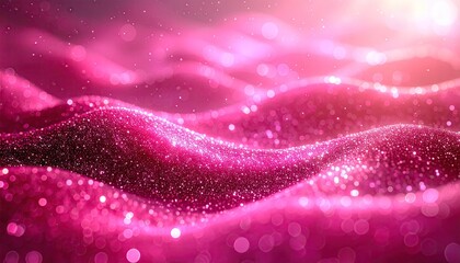 Pink Glitter Waves Abstract Background