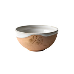 Artisan Clay Bowl White Glaze Stoneware Pottery