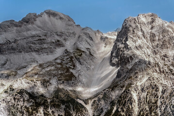Closeup Mountains View within Albanian Alps