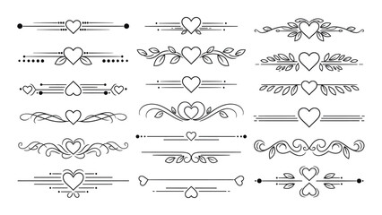 Obraz premium Collection of ornate heart designs