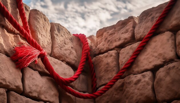 Scarlet Cord Of Rahab A Bold Contrast Against Jericho S Clay Wall