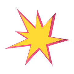 Fototapeta premium Retro Grainy Pop Art Starburst Explosion Design Element