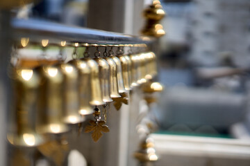 Bangkok, Thailand - 24th December 2025: Bells at Wat Trai Mit