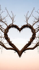 Natural Heart Shape Formed by Twisted Tree Branches