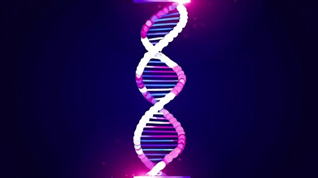 DNA Helix strand render for Molecular Biology Genetics Coding Anatomy Scientific Research Genome Sequence Light Streak Pixelated art