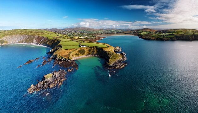 Survol De La Baie De Kinsale En Irlande Pres De Cork