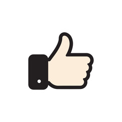 Thumbs Up Hand Icon &ndash; Approval, Like, Positive Feedback, and Success Symbol for Web, App, and Graphic Design.