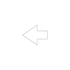 Left pointing arrow outline icon