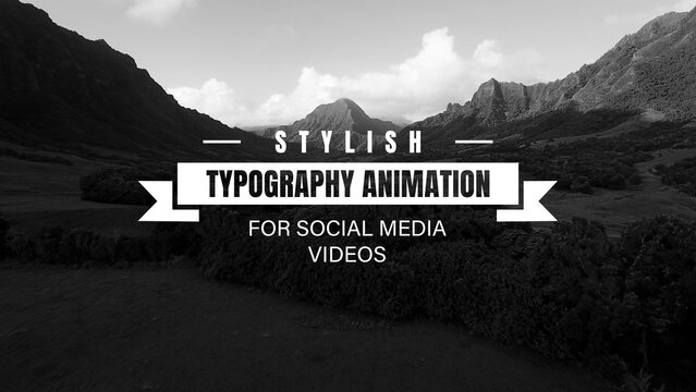 Stylish Typography Animation Badge for Social Media Videos