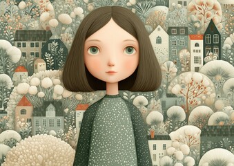 little girl in the garden