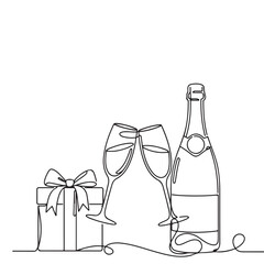 Detailed vector illustration depicting a celebratory bottle design with artistic elements and vibrant color schemes