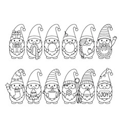 A festive vector illustration depicts a whimsical santa claus character with a joyful and playful design