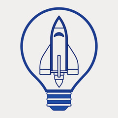 Rocket Ship Bulb Innovation Concept For Future Technology