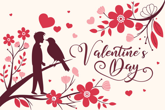 valentine s day twitter header with a romantic quotes