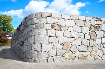 赤穂城三之丸　角が曲線の石垣　兵庫県赤穂市