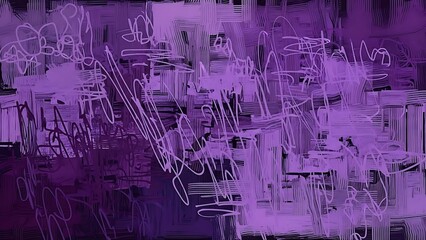 Dynamic Purple Strokes Digital Chaos