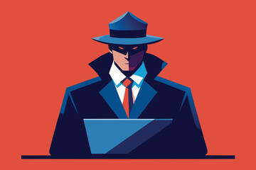 Cybersecurity Analyst Monitoring Real-Time Threat Alerts on Digital Dashboard Illustration