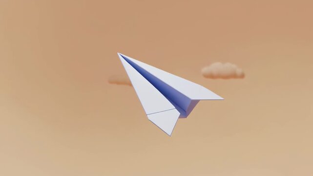 Paper Airplane Clay Animation - Cute School Hobby Gliding Loop