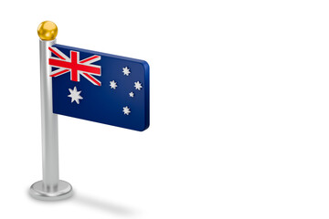 Australia national flag 3D icon rendering