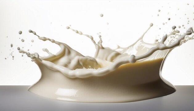 protein milk shake splash on white