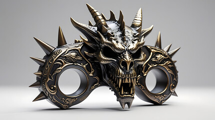 Dragonthemed brass knuckle weapon