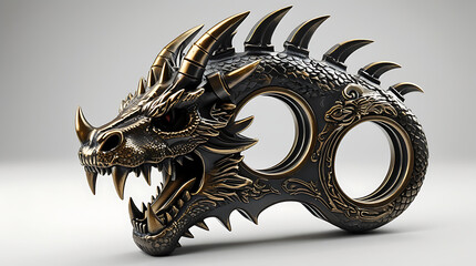 Dragonthemed brass knuckle weapon