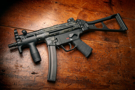 Heckler & Koch SP5K PDW. Limited edition Cerakote paint and Goon tape fabric wrap grip.