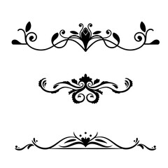 Decorative Vintage Flourish Page Divider and Ornamental Border Vector