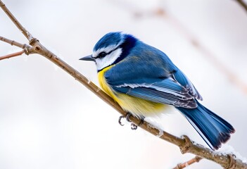 A close up of a Blue Tit in a tree