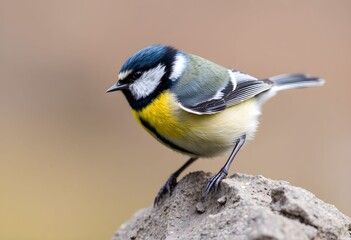 Obraz premium A close up of a Blue Tit in a tree
