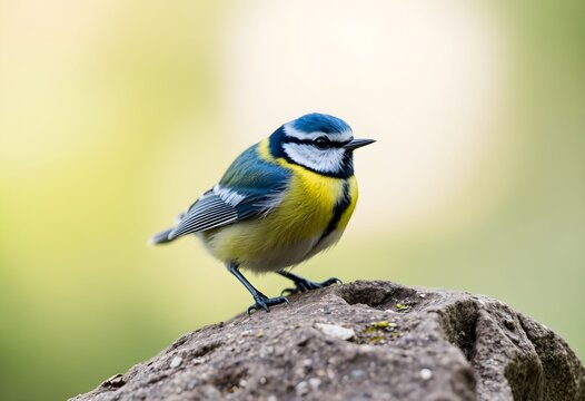 A close up of a Blue Tit in a tree