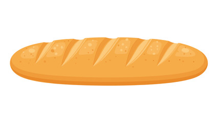 Appetizing long loaf of golden bread with a smooth crust and gentle slashes, representing fresh bakery goods and staple foods for everyday meals.