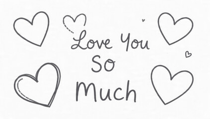 Love You So Much with hearts