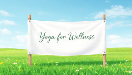 Yoga for Wellness on Outdoor Banner