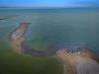 fishermen's boats on the shore