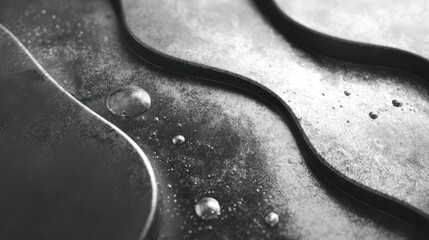 abstract shimmering silver wave flowing with ethereal particles on dark gradient cosmos for luxury wallpaper and banner backdrop