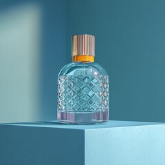 Elegant perfume bottle on display