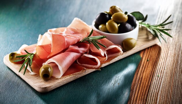 prosciutto with olives