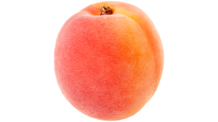 Fresh peach isolated on white background