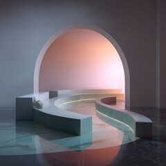 Modern architectural light installation