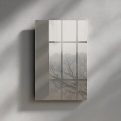 Window view of bare trees