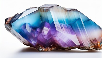 Fluorite Piece With Purple And Blue Hues Isolated On Transparent Background
