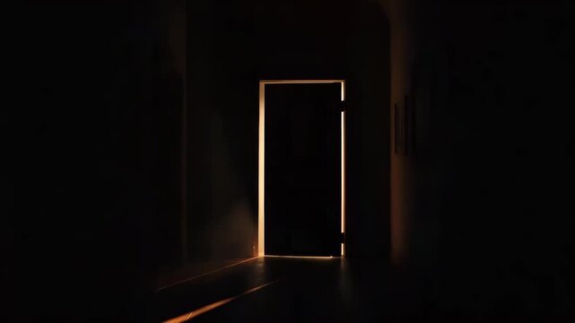 Hope and Freedom Symbol with Open Door and Light