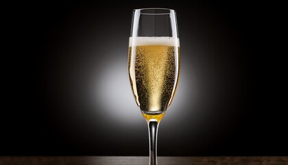 Refreshing Champagne In A Flute Glass With Transparent Background