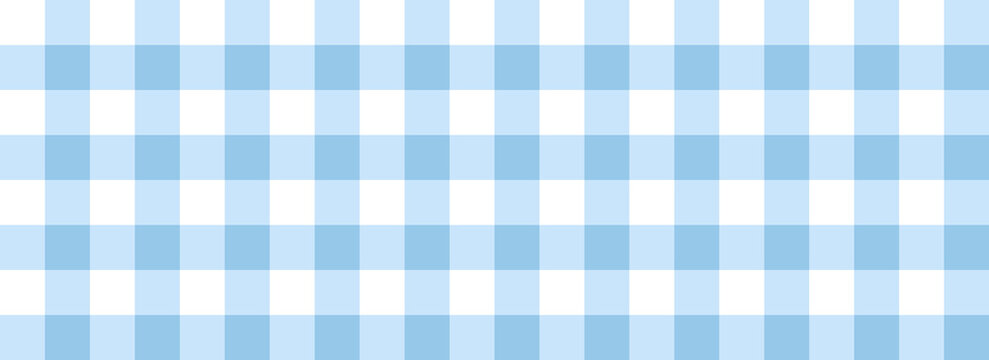 SEAMLESS PATTERN - Blue Gingham Checker Pattern Background