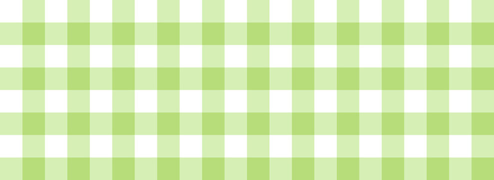 SEAMLESS PATTERN - Green Gingham Checker Pattern Background