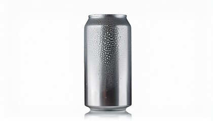 Aluminium Drink Can 250Ml With Water Drops Mockup Template Isolated On A Transparent Background Generative Ai