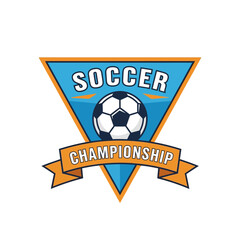 Obraz premium Dynamic soccer championship logo featuring a confident design with a soccer
